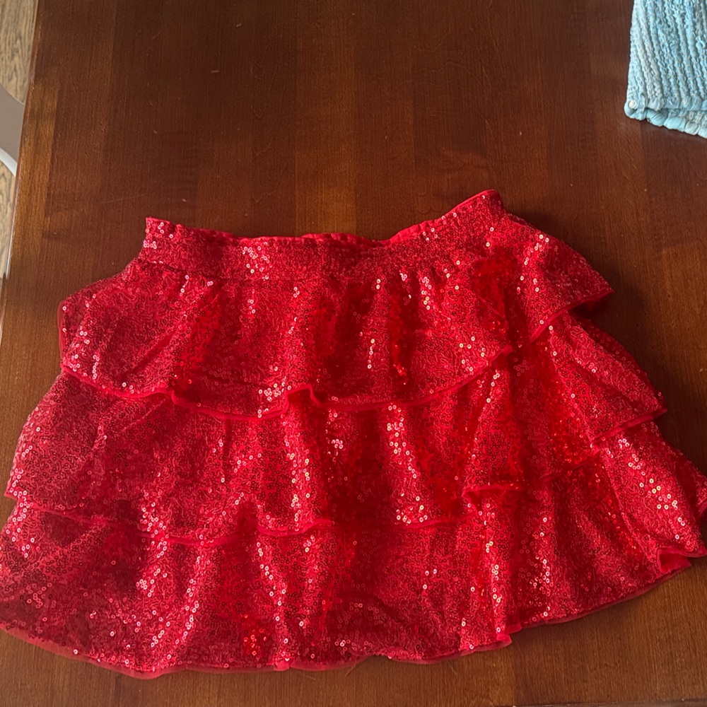 Grace Karin Red Sequin Skort